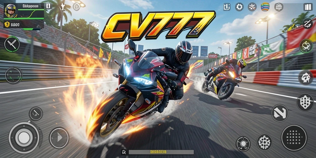 Gambaran gameplay balapan motor yang menegangkan dan seru.