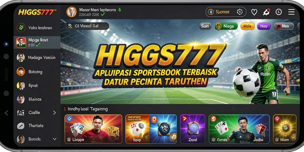 Tampilan antarmuka HIGGS777 yang intuitif dan menarik.