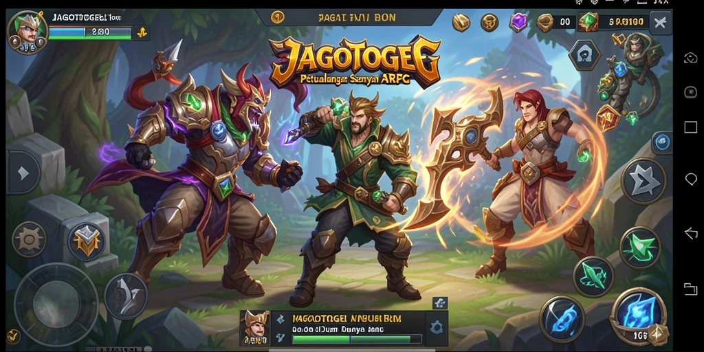 Screenshot gameplay JAGOTOGEL yang menunjukkan pertarungan seru di dunia ARPG.