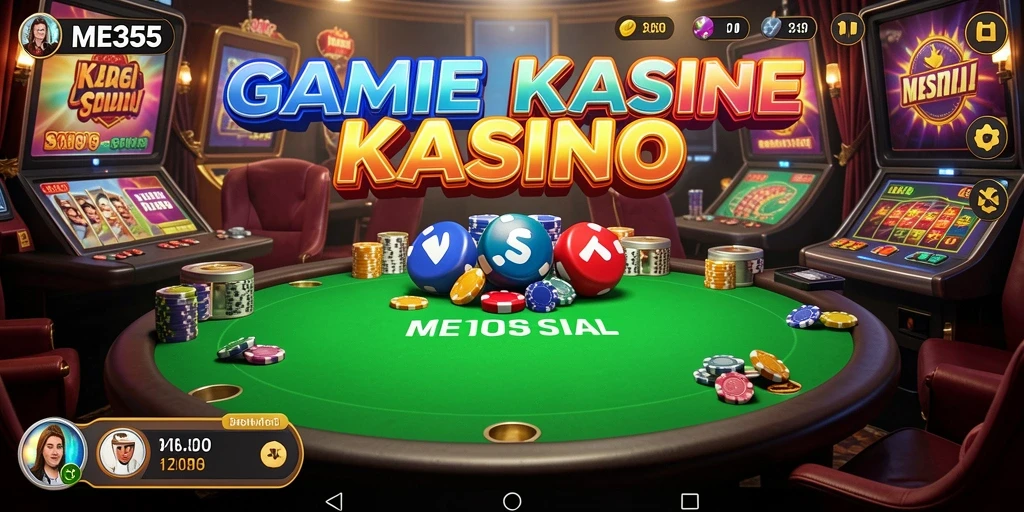 Tampilan gameplay yang mendebarkan dalam ME355 saat beraksi di kasino.