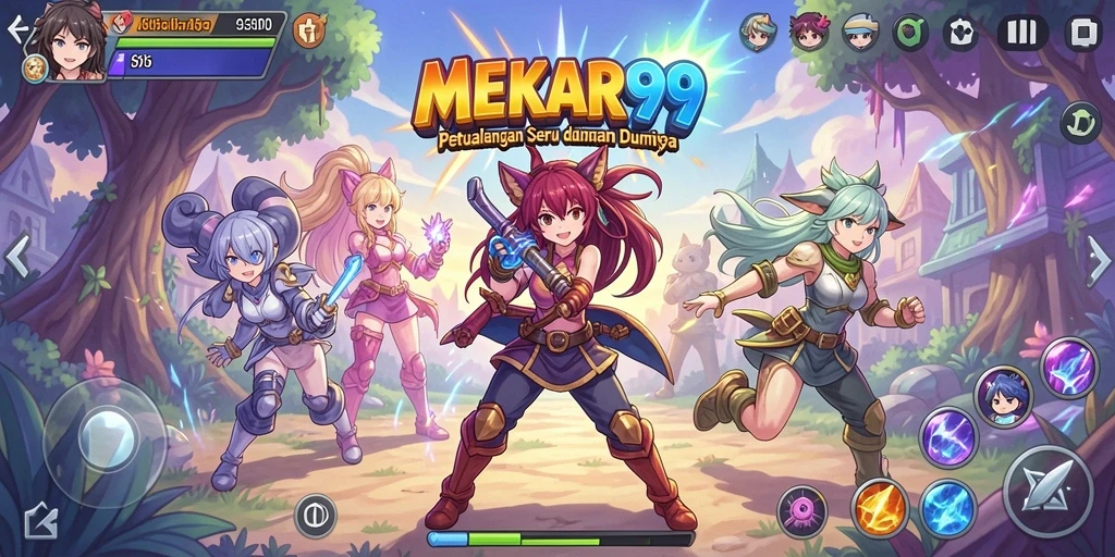 Gameplay seru dengan karakter anime favorit di MEKAR99.