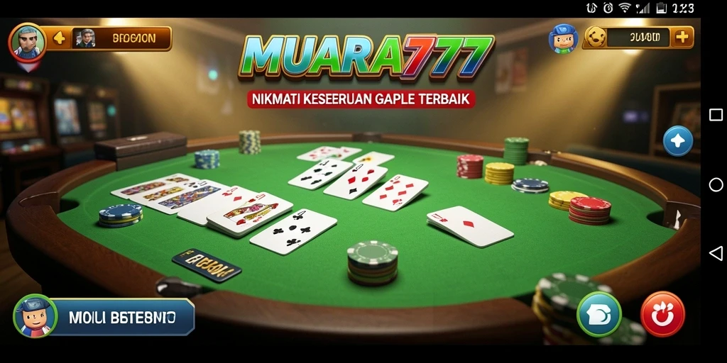 Tampilan gameplay seru dalam MUARA777 saat bermain Gaple.