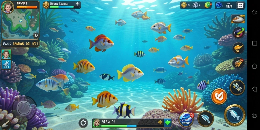 Tampilan menarik dari gameplay RPVIP1 Tembak Ikan.