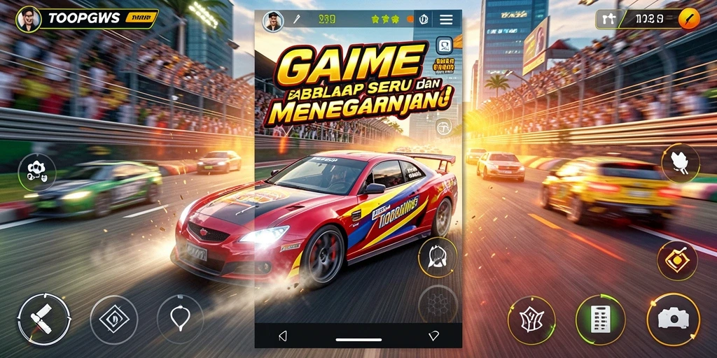 Menampilkan gameplay balap yang seru dan mendebarkan di TOOPGWS.