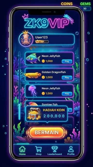 Screenshot aplikasi yang menunjukkan katalog lengkap di zk9vip.
